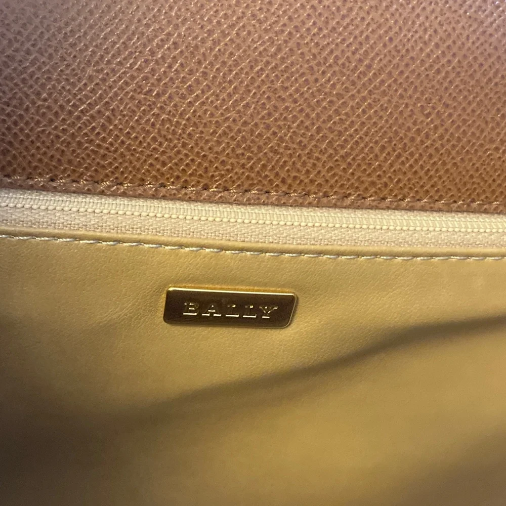 Bally Brown Leather Top Handle Bag